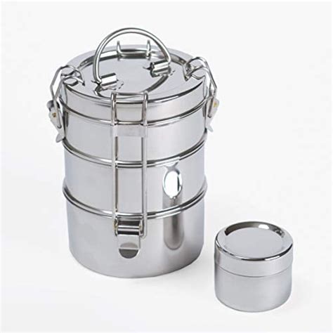 go ware stainless steel tiffin lunch box 3 tier|To.